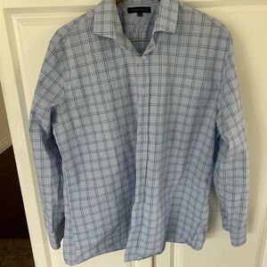 Men's Tommy Hilfiger Blue Checkered Shirt neck 17 1/2